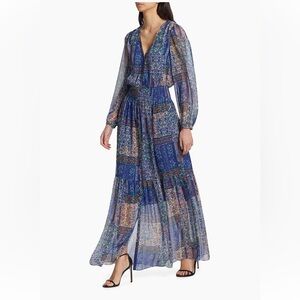 Ramy Brook Multicolor Long Sleeve Maxi Dress